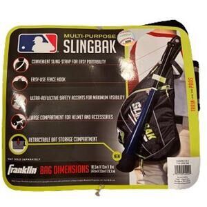New Franklin Sport MLB Multi-Purpose Slingback Baseball Softball Black Neon Bag